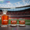 Men's New York Jets Custom Engraved Whiskey Decanter Gift Set Glassware Clear One Size