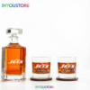 Men's New York Jets Custom Engraved Whiskey Decanter Gift Set Glassware Clear One Size