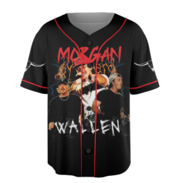 Alternative view of Still The Problem Tour 2026 Baseball Jersey, Morgan Wallen Tour Baseball Jersey, Black, US Size S-5XL