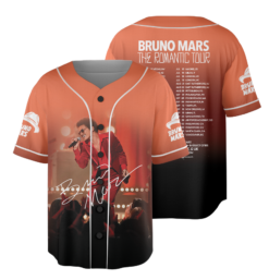 Bruno Mars The Romantic 2026 Music Tour Baseball Jersey, The Romantic Tour 2026 Collection Jersey