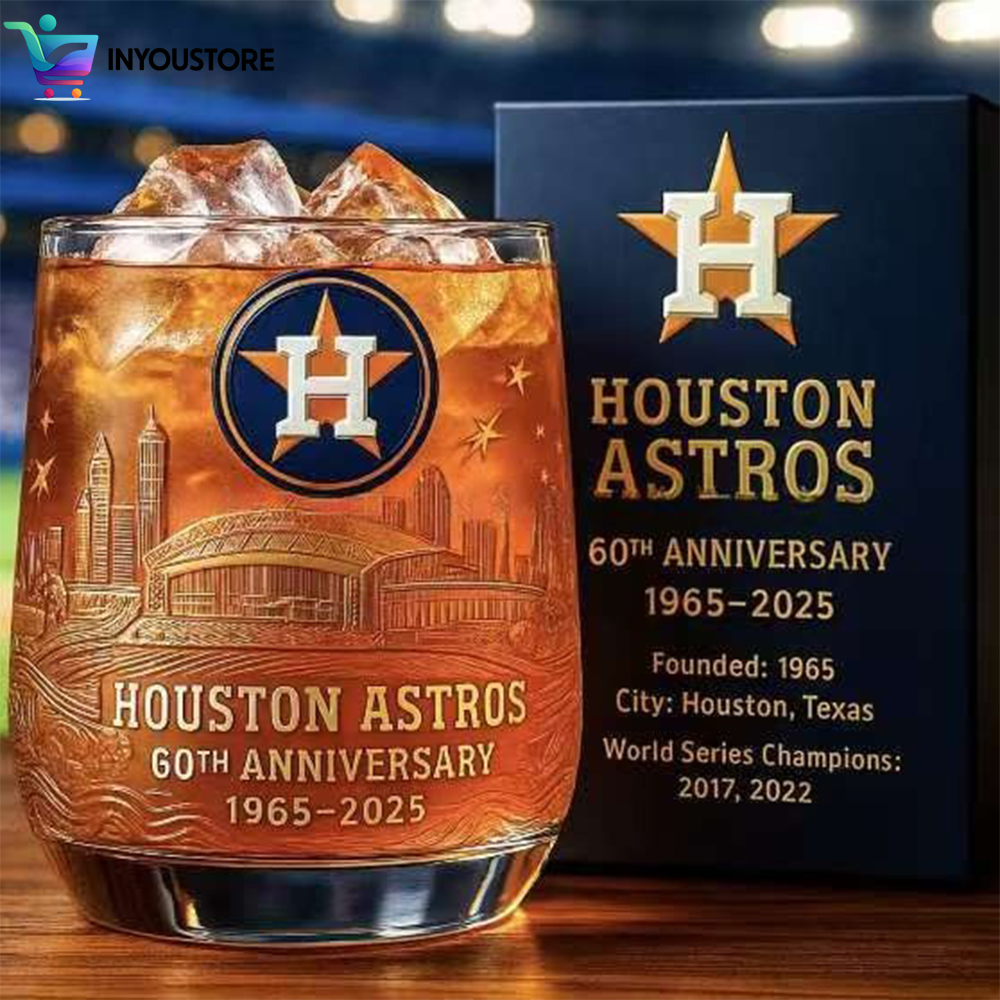 Houston Astros 60th Anniversary Whiskey Glass - Image 2