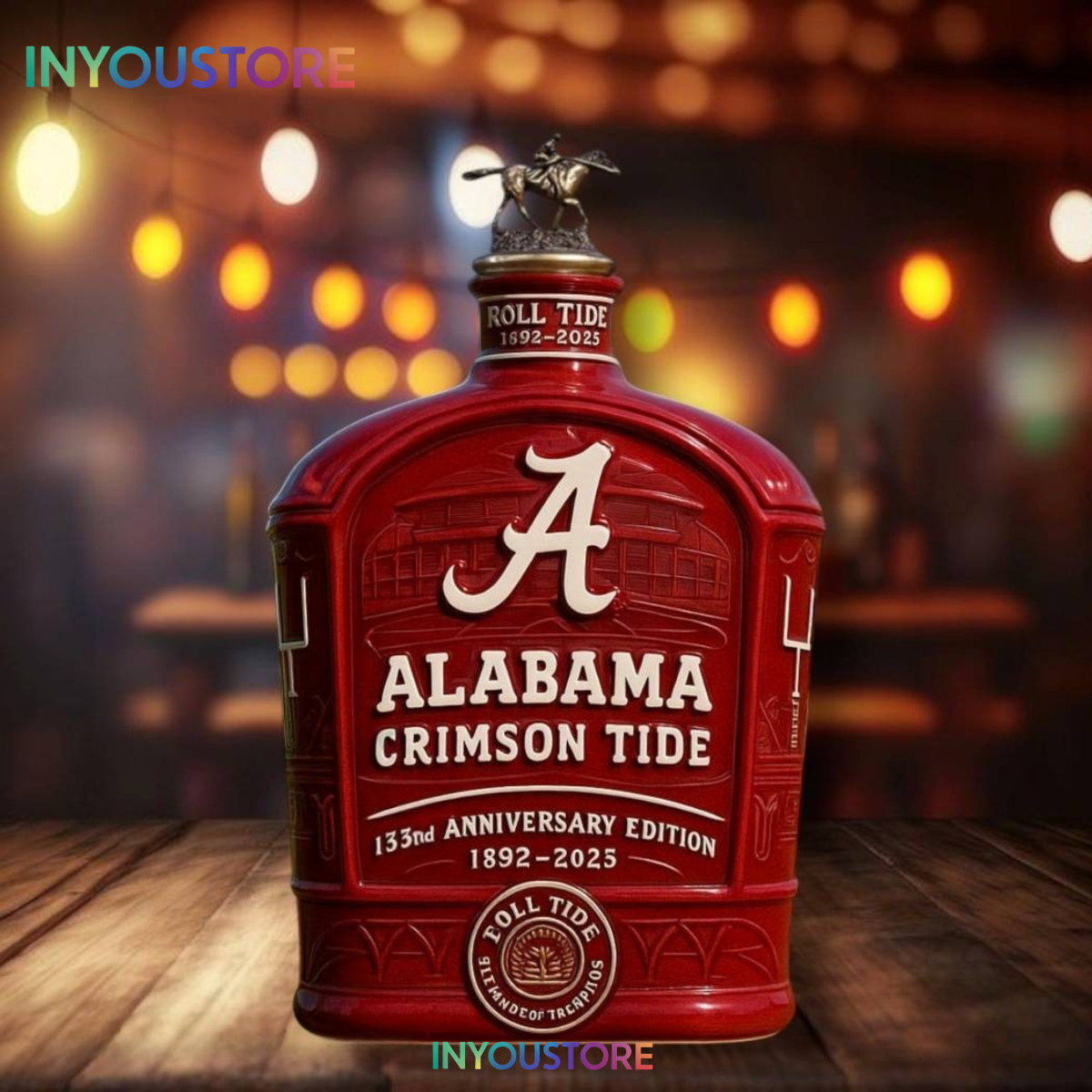 Alabama Crimson Tide 133rd Anniversary 1892-2025 Whiskey Bottle