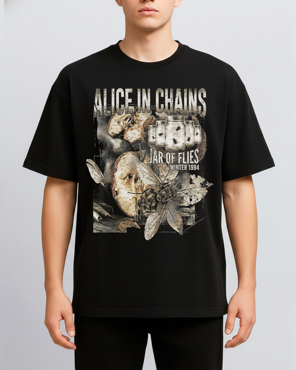 Alternative view of Alice In Chains Jar Of Flies Vintage 90s Grunge Sludge Bootleg Washed Seattle
