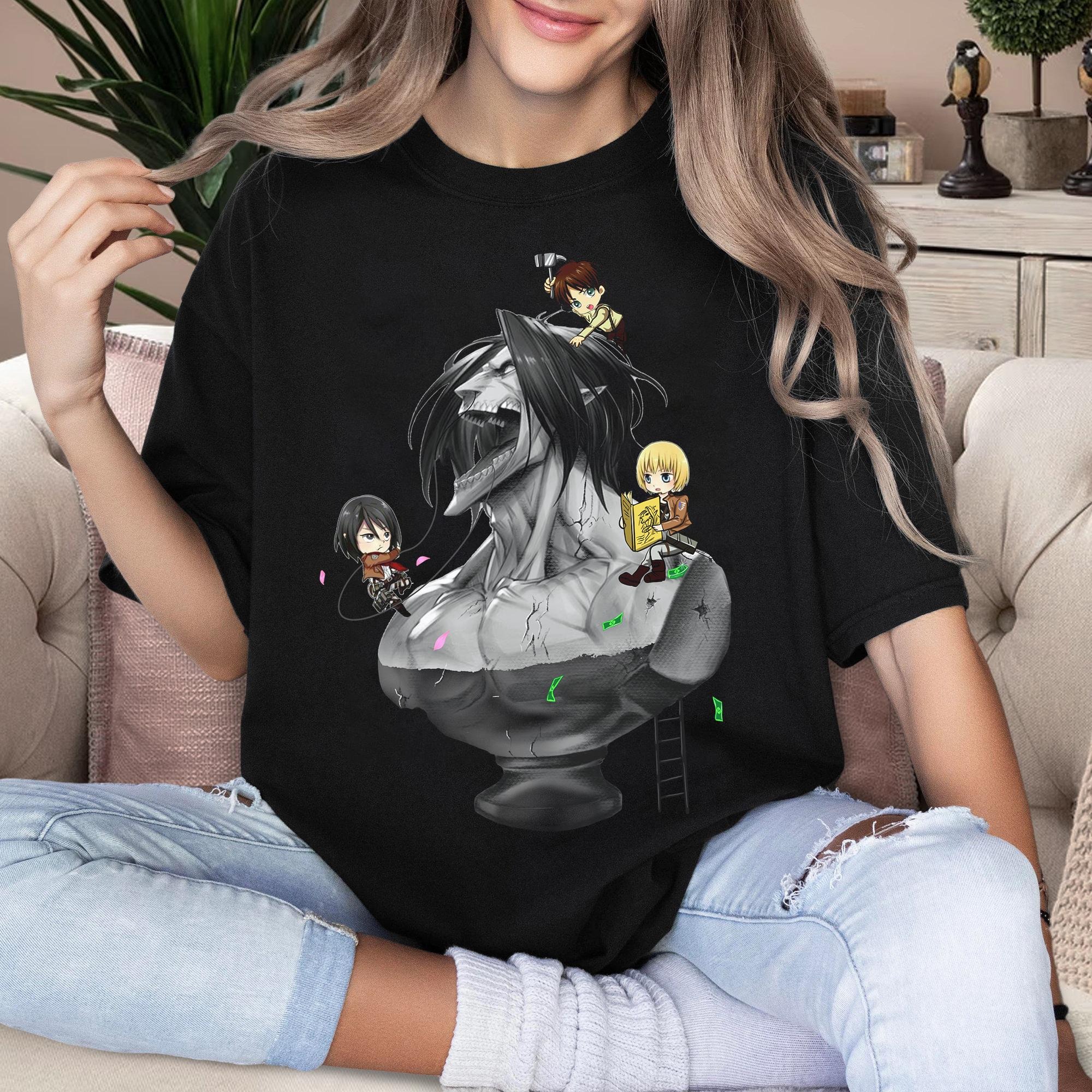 Alternative view of Attack On Titan Shirt, Levi Ackerman Shirt, Anime Shirts, Anime Gifts For Him, Eren Yeager Shirt, Attack On Titan Hoodie Merch Gift Art