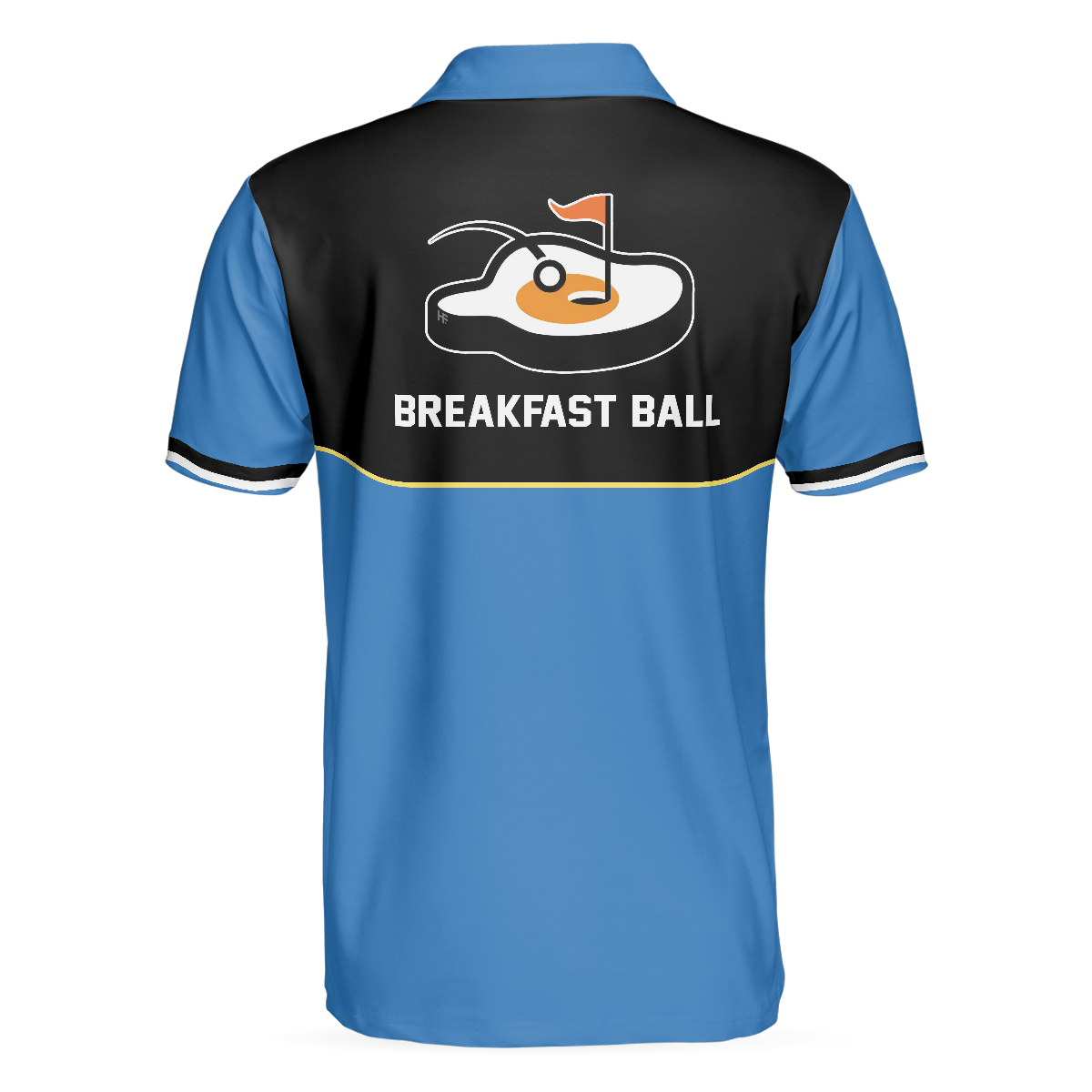 Alternative view of Breakfast Ball Short Sleeve Golf Polo Shirt, Steak Golf Hole And Flag Polo Shirt, Best Golf Shirt For Men