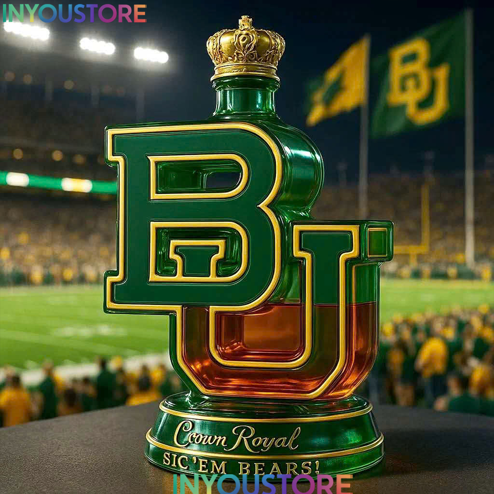 BU Baylor Bears Logo Limited Edition Whiskey Bottle