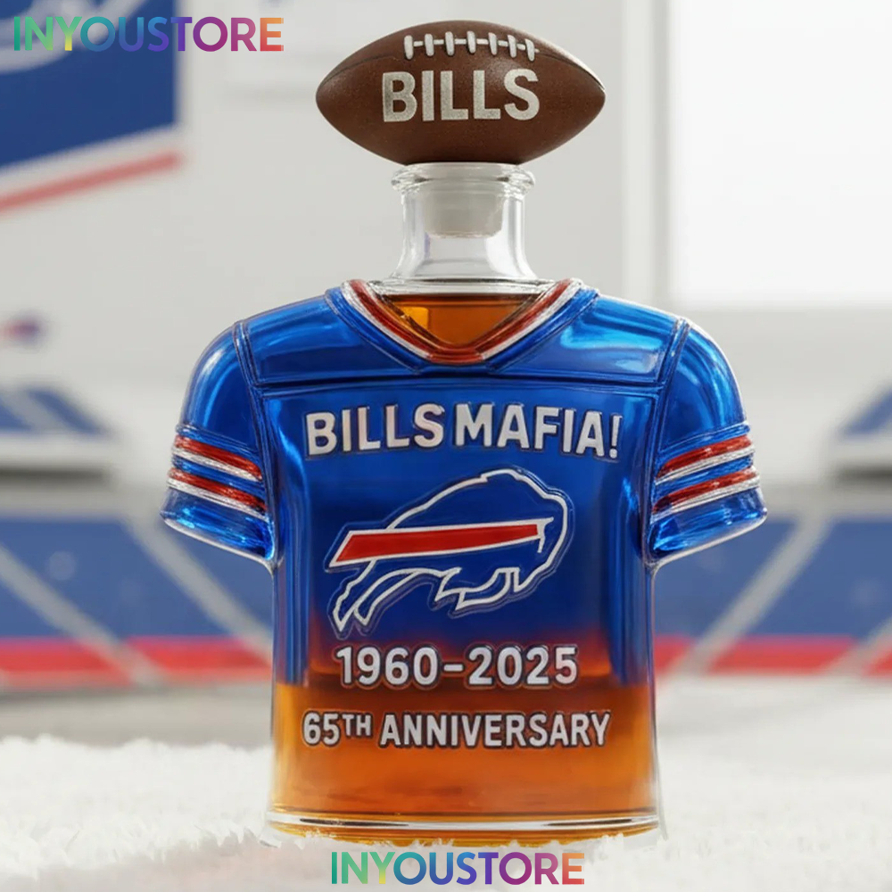 Buffalo Bills Mafia 65th Anniversary 1960-2025 Whiskey Bottle - Image 3
