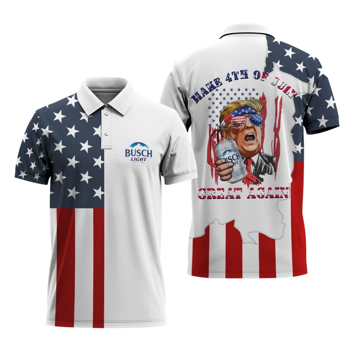 Busch Light Independence Day Polo Shirt