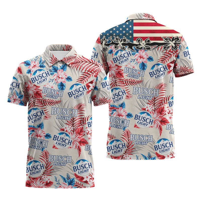 Busch Light Tropical Summer Polo Shirt
