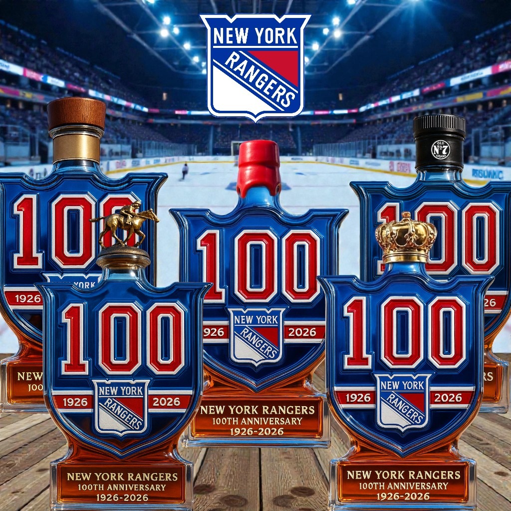 Celebrate a Century of Grit: The New York Rangers 100th Anniversary (1926-2026) Whiskey Bottle