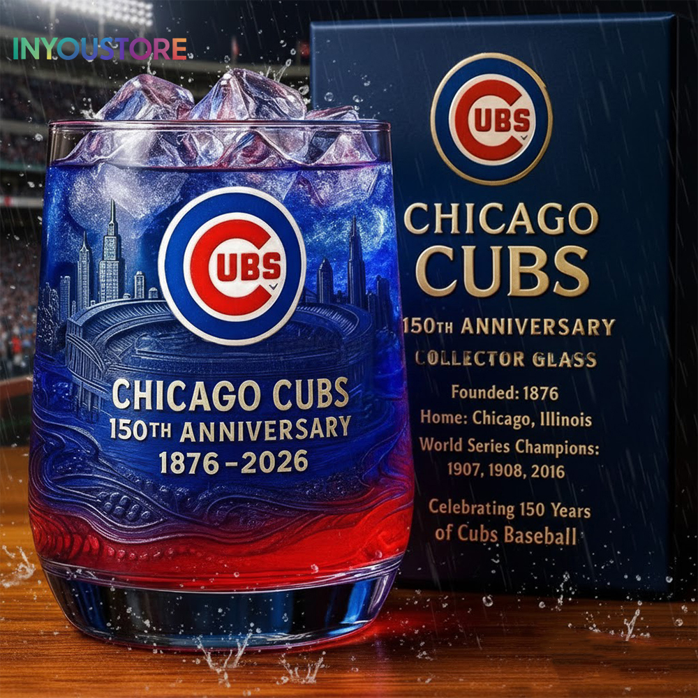 Alternative view of Chicago Cubs 150th Anniversary Collector Whiskey Glass