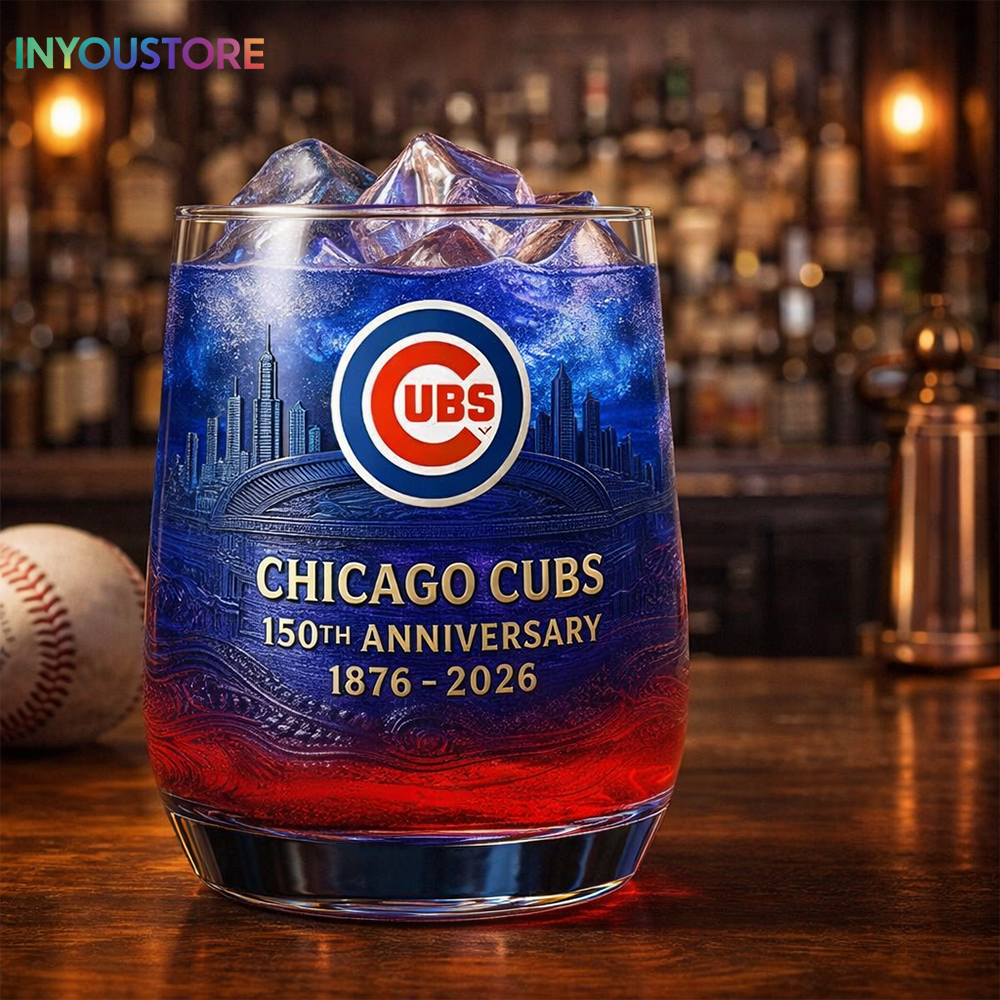 Chicago Cubs 150th Anniversary Collector Whiskey Glass
