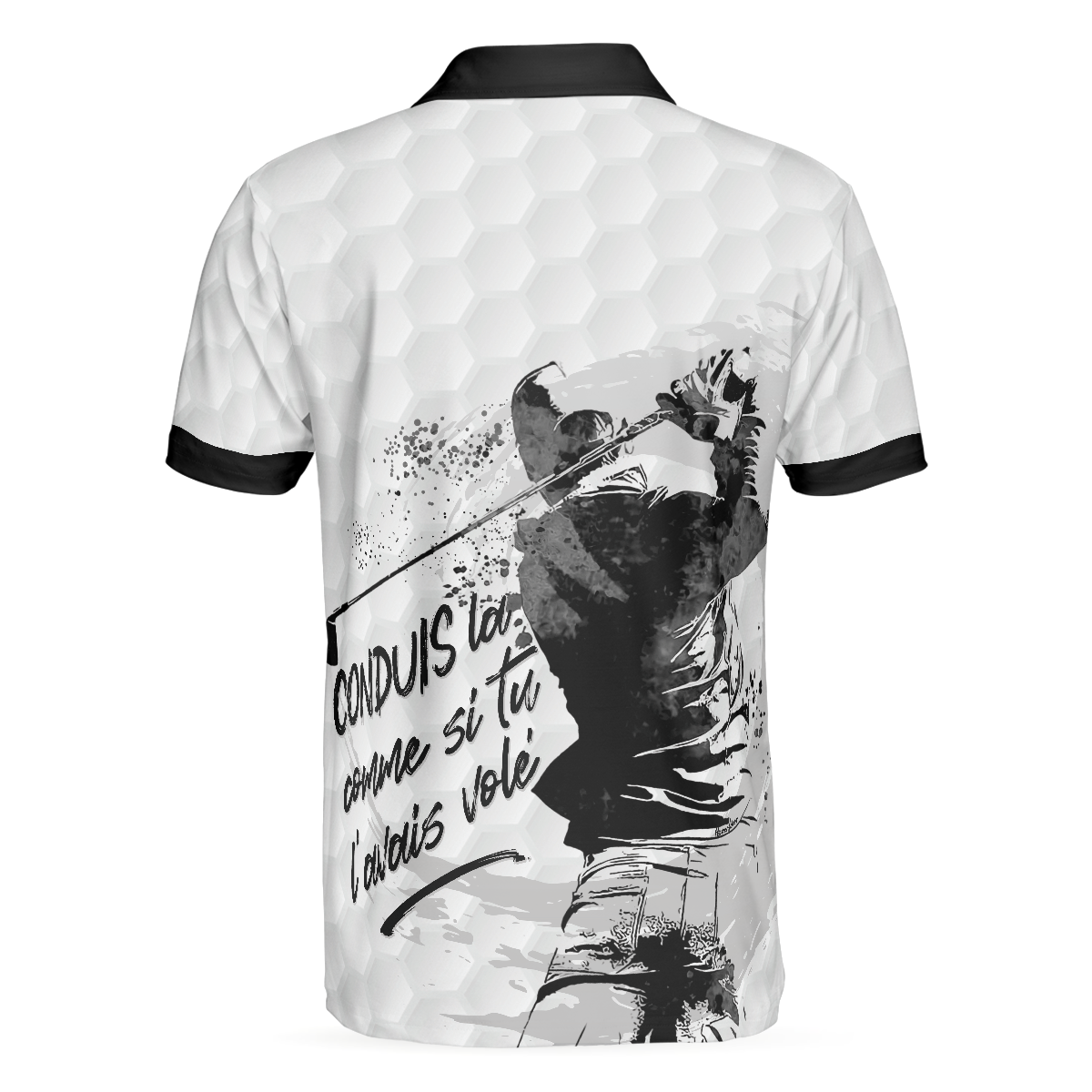 Alternative view of Conduis La Comme Si Tu L'avais VolÃ© Polo Shirt, Golf Pattern Polo Shirt, Best Golf Shirt For Men