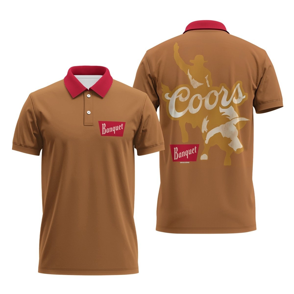Coors Banquet Cowboy Polo Shirt