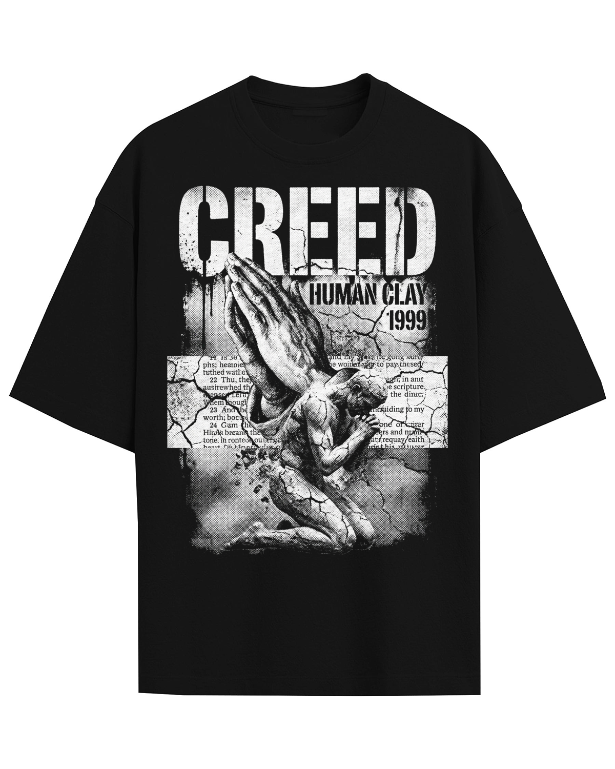 Creed Human Clay Tour Vintage 90s Post Grunge Bootleg Distressed Religious Icono