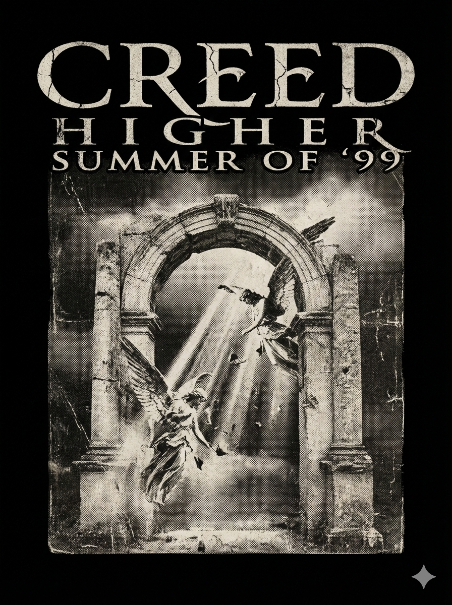 Creed Summer Of 99 Vintage Post Grunge Bootleg Washed Irony - Image 3