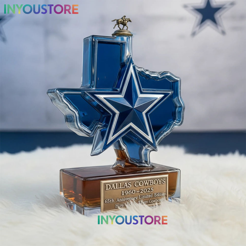 Dallas Cowboys 65th Anniversary 1960-2025 Whiskey Bottle - Image 3