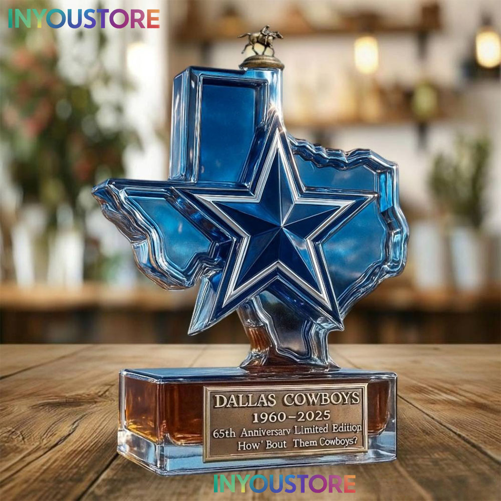 Dallas Cowboys 65th Anniversary 1960-2025 Whiskey Bottle