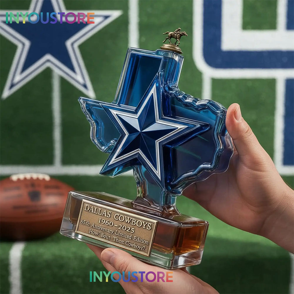 Dallas Cowboys 65th Anniversary 1960-2025 Whiskey Bottle - Image 4