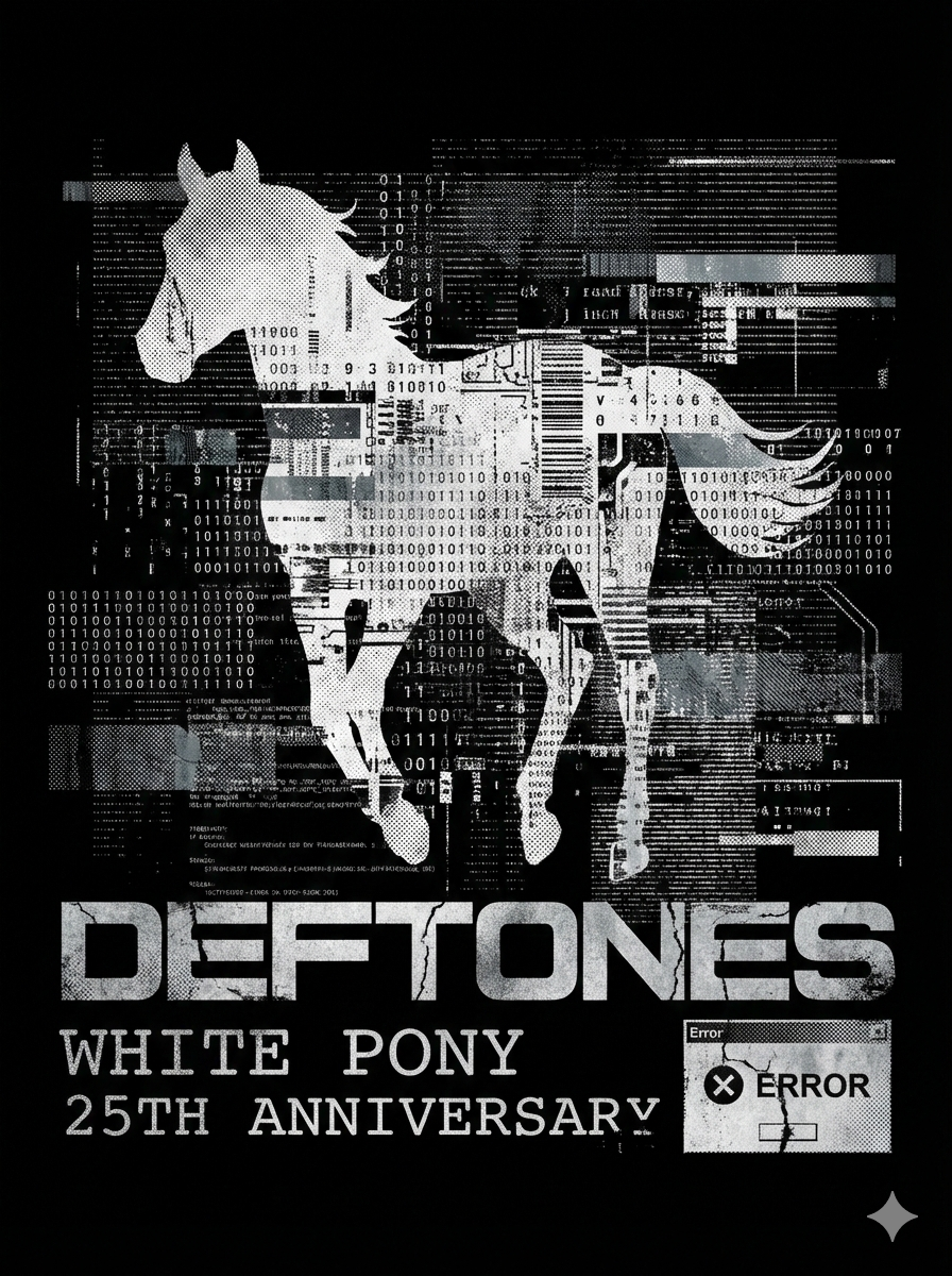 Deftones White Pony 25th Shoegaze Metal Vintage Glitch Aesthetic Washed - Image 4