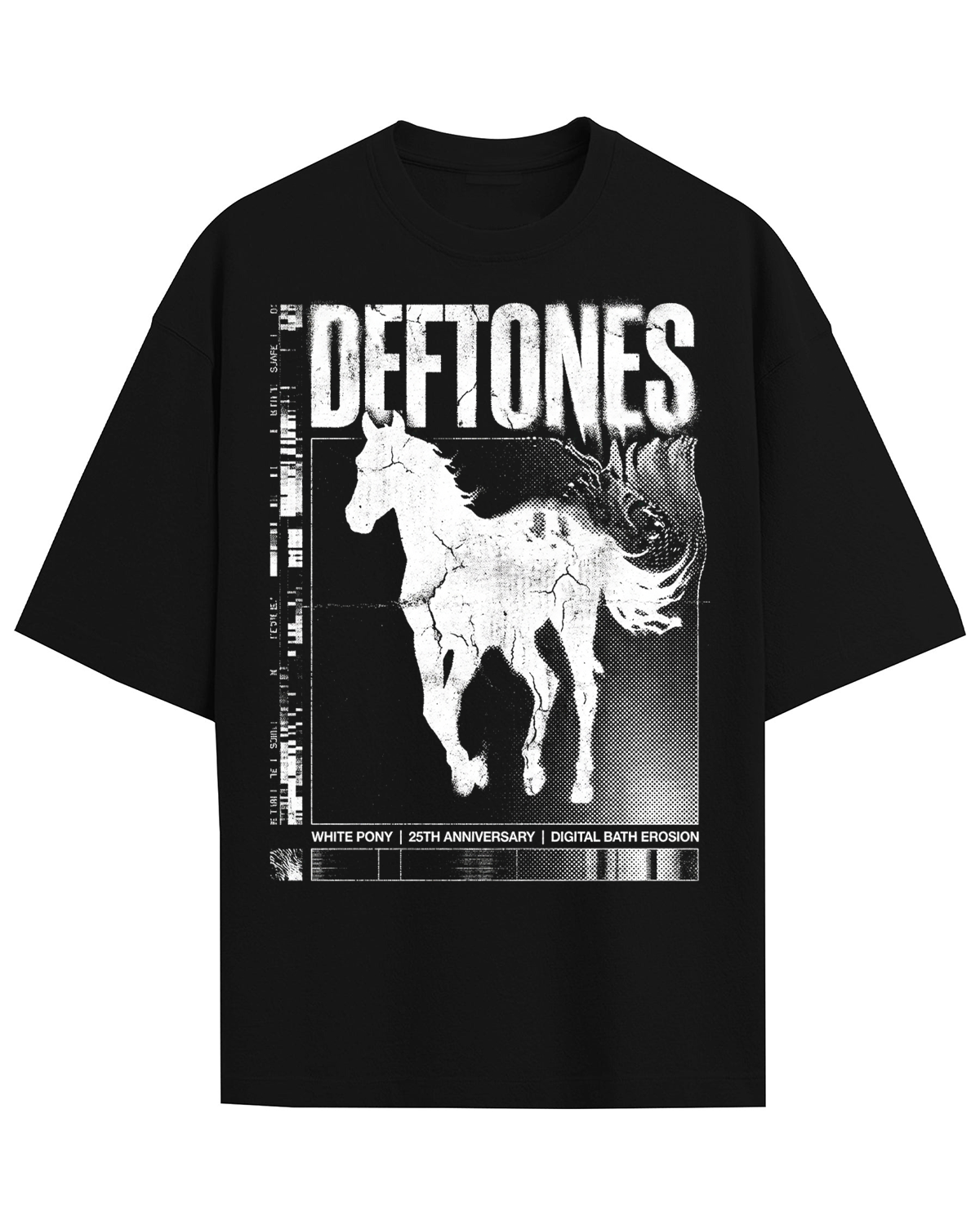 Deftones White Pony Era Shoegaze Metal Aesthetic Distressed Black Heavyweight Te