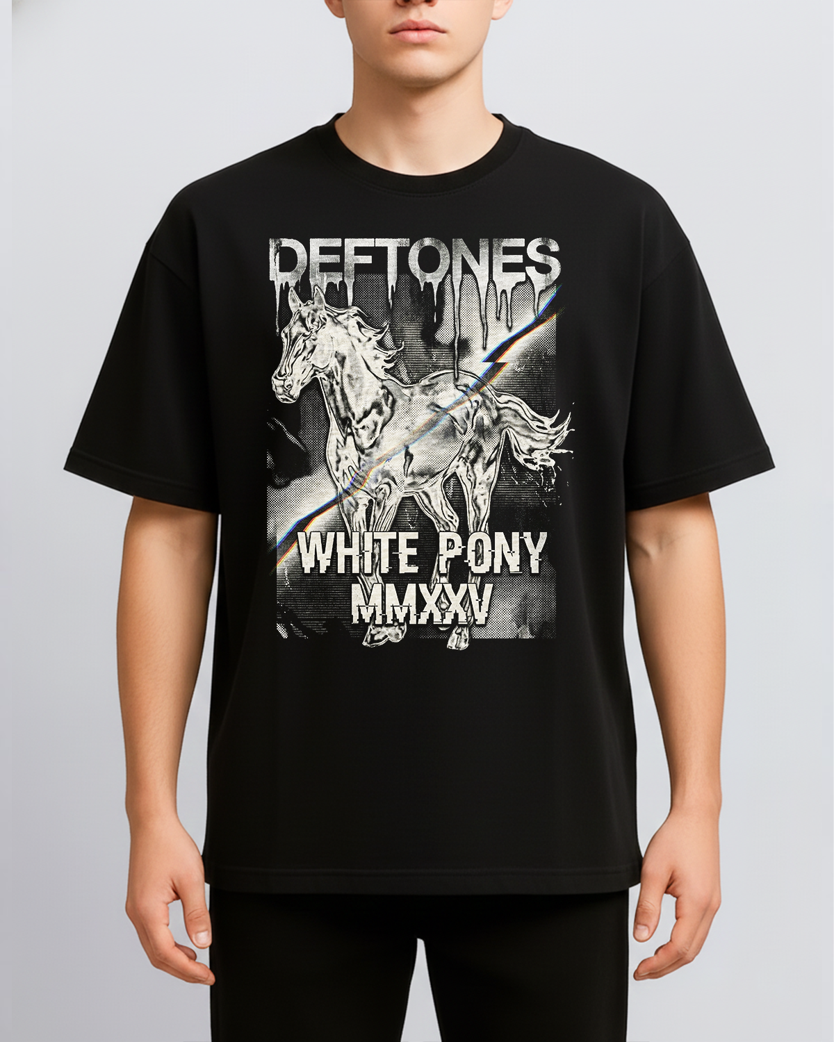 Alternative view of Deftones White Pony Era Vintage Shoegaze Metal Bootleg Distressed 2000s