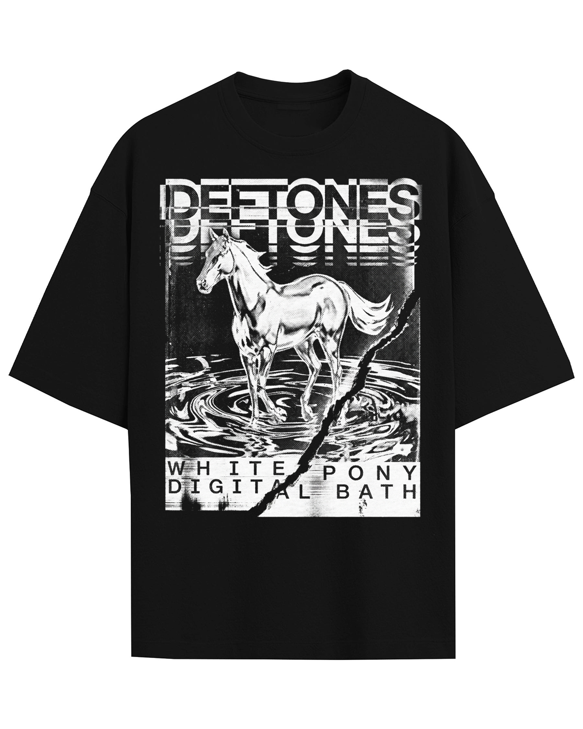 Deftones White Pony Era Vintage Shoegaze Metal Bootleg Washed Abstract