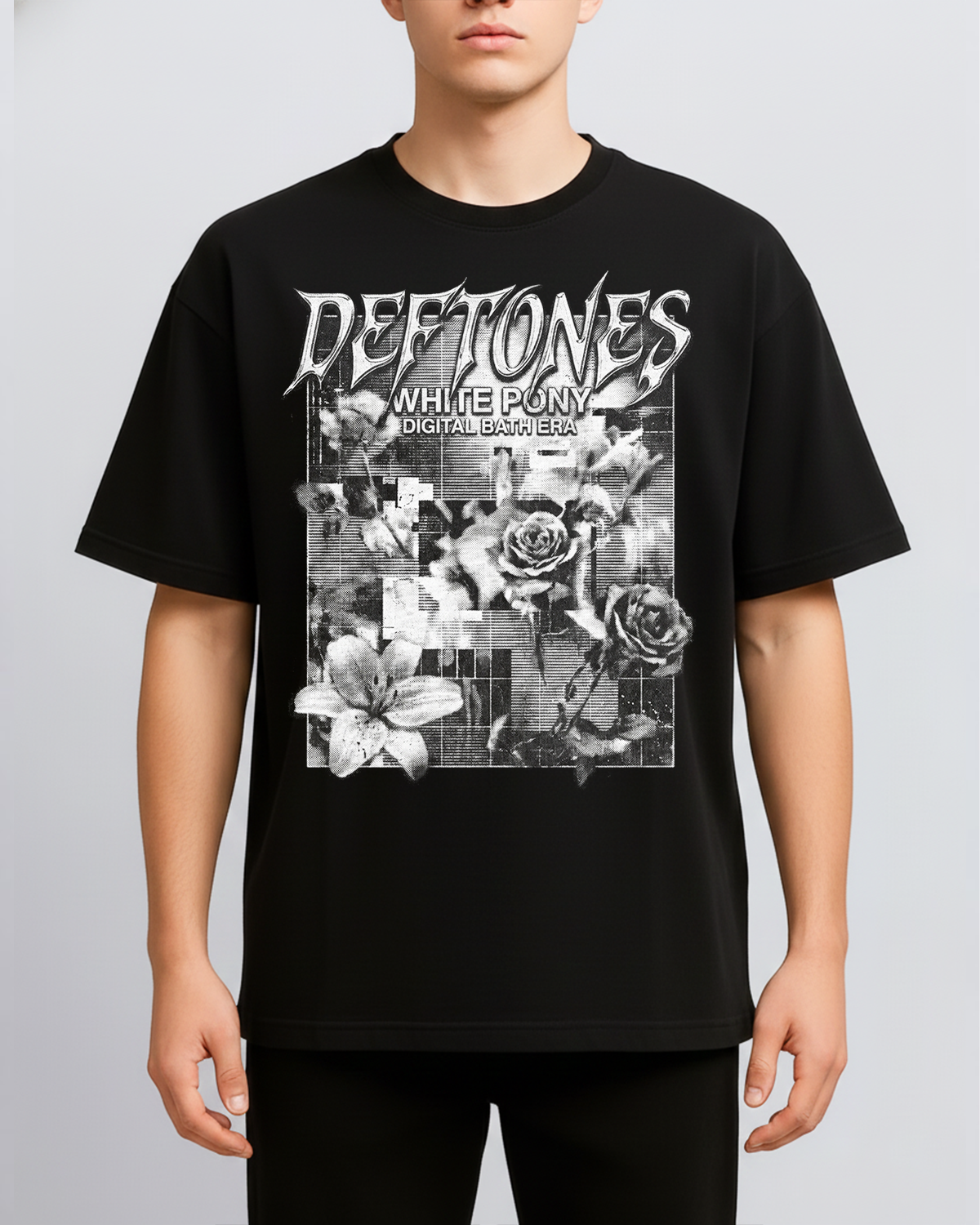 Alternative view of Deftones White Pony Era Vintage Shoegaze Metal Bootleg Washed