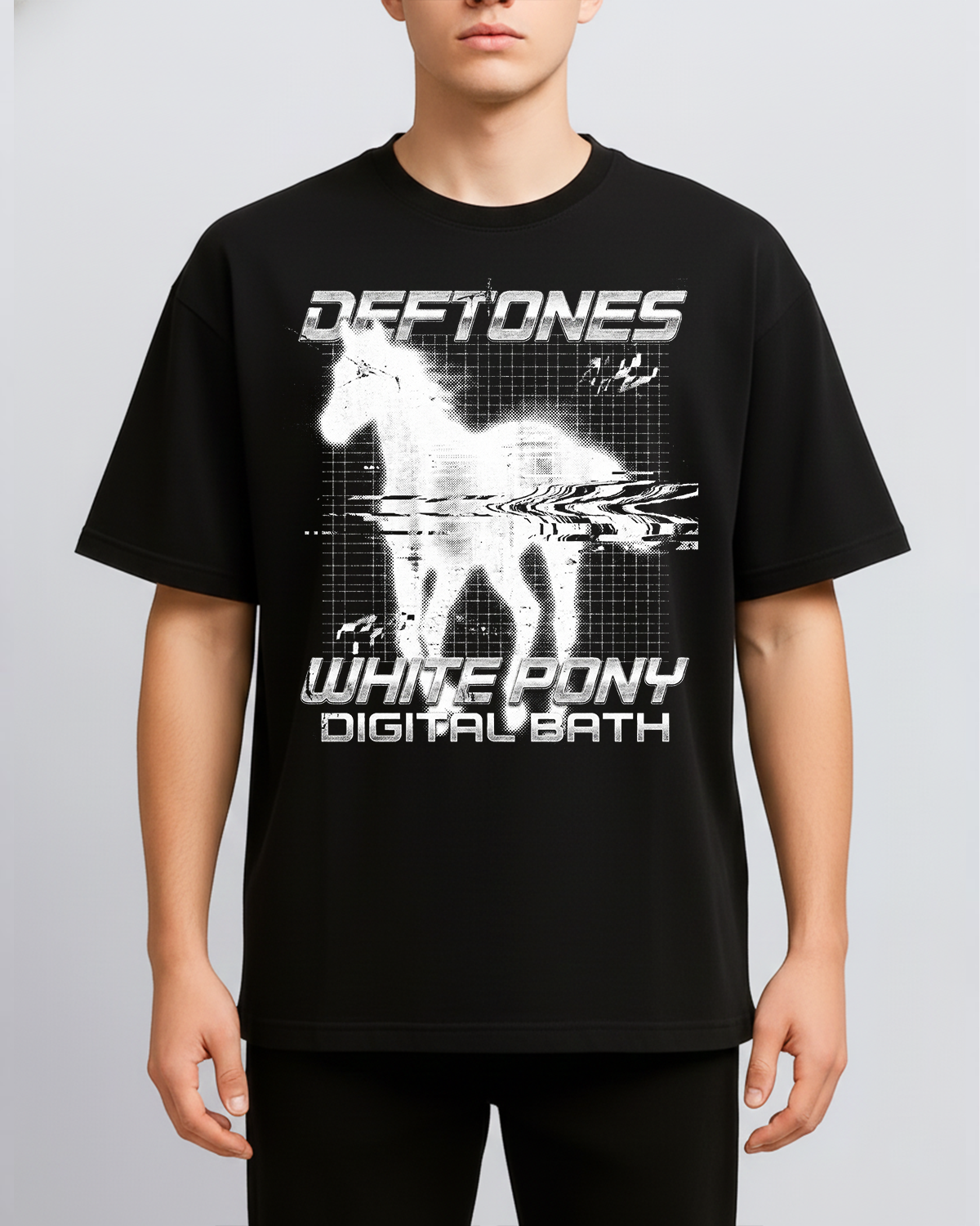 Alternative view of Deftones White Pony Era Vintage Y2K Nu Metal Bootleg Washed Shoegaze