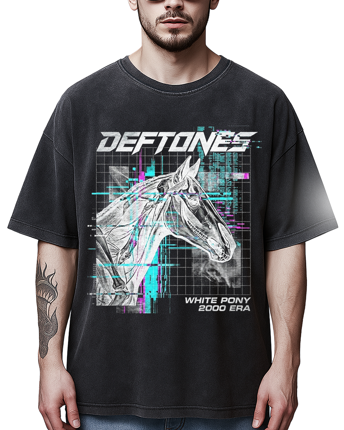 Deftones White Pony Vintage Y2K Nu Metal Shoegaze Bootleg Washed Aesthetics - Image 5