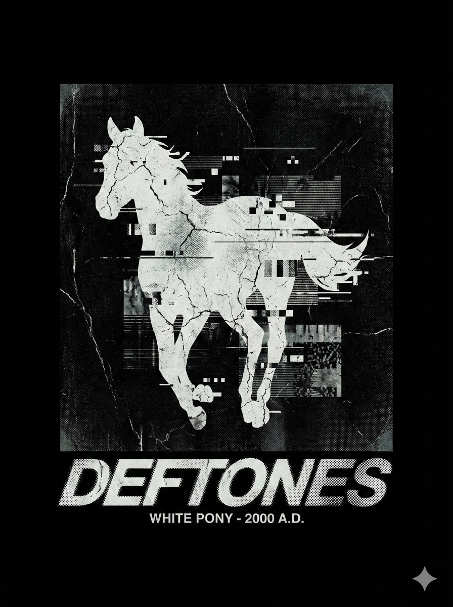 Deftones White Pony Y2K Nu Metal Shoegaze Vintage Bootleg Distressed - Image 3