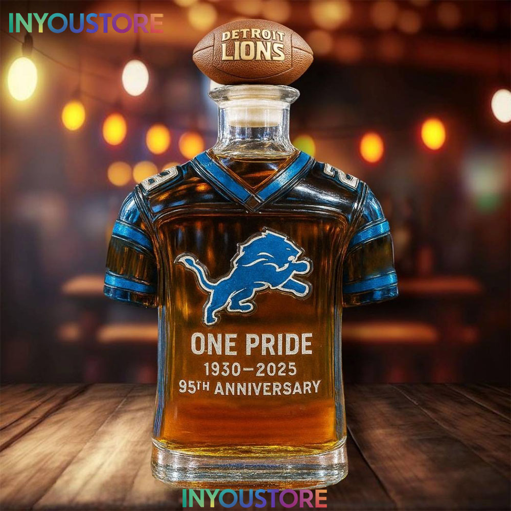 Detroit Lions 95th Anniversary Whiskey Bottle
