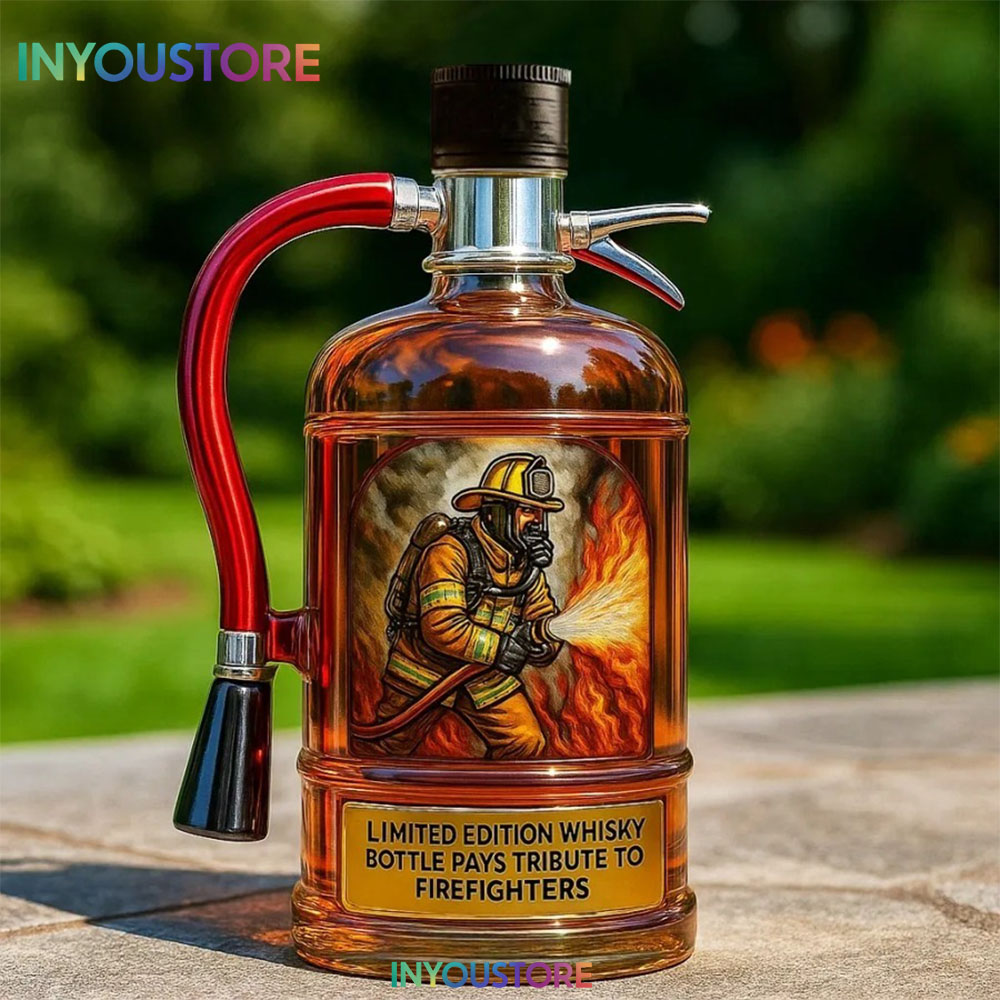 Fire Extinguisher Firefighter Whiskey Bottle
