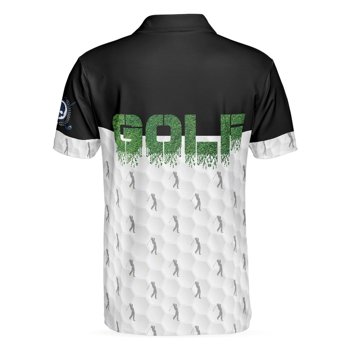 Alternative view of Funny Golfer Seamless Pattern Golf Polo Shirt, Golf Shirt For Men, Best Gift For Golfers