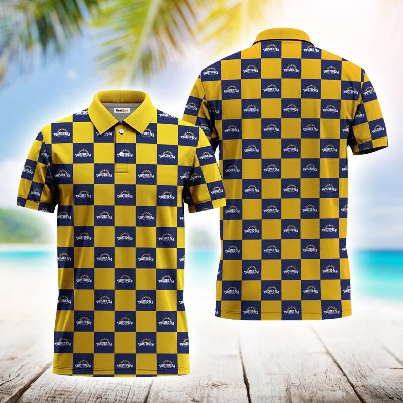 Gingham Twisted Tea Polo Shirt