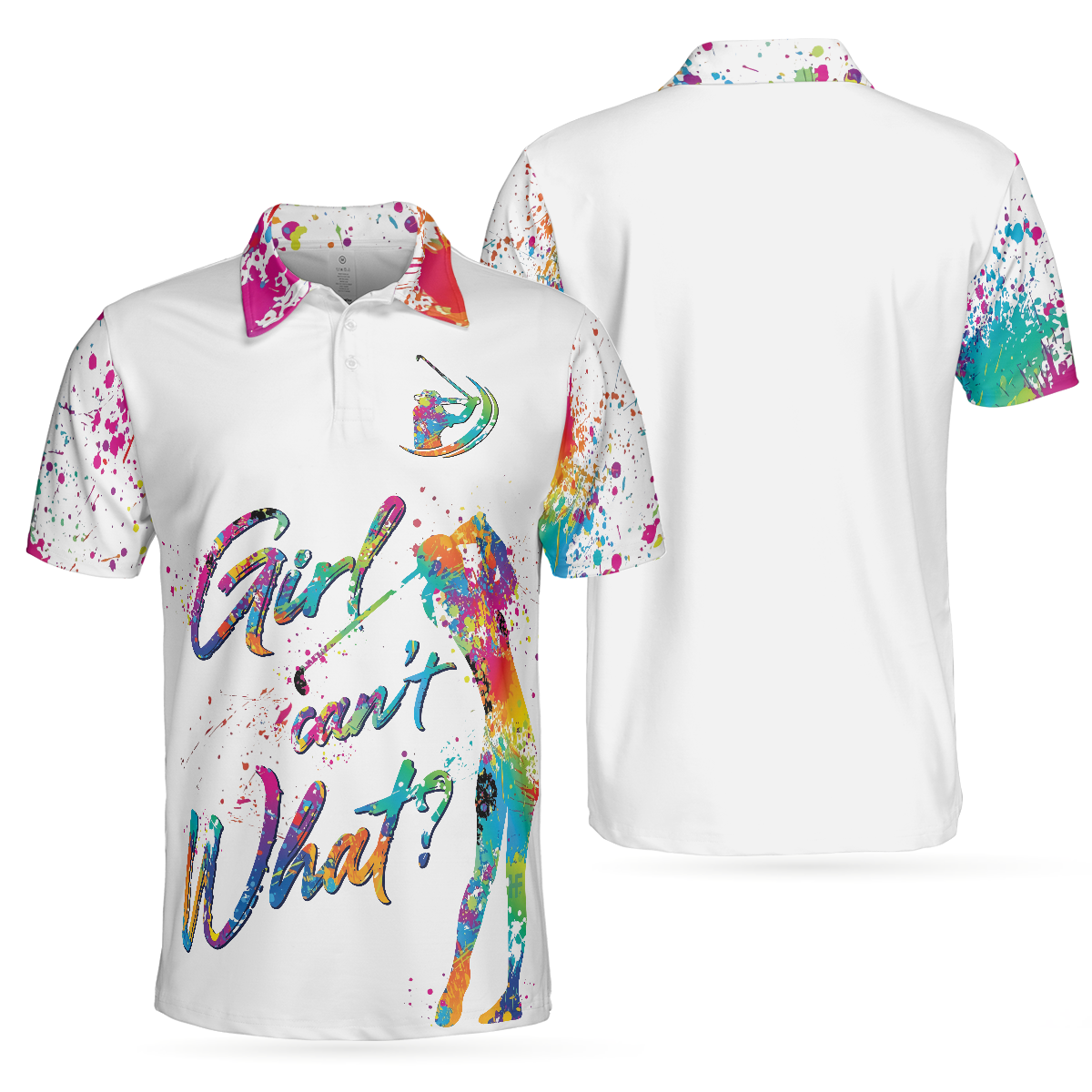 Girl Can't What Golf Short Sleeve Polo Shirt, Men Golf Polo Shirt, Polo Shirts For Men