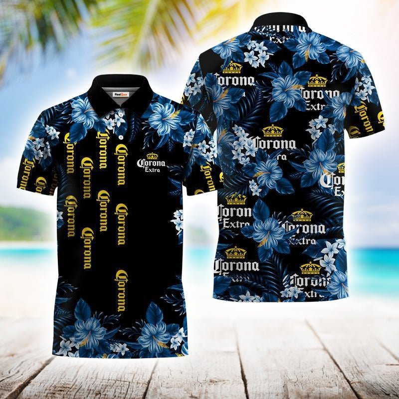 Golden Corona Extra Flower Polo Shirt