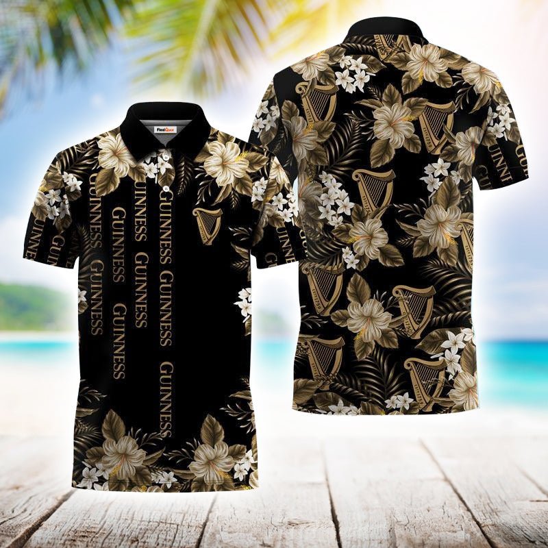 Golden Guinness Flower Polo Shirt