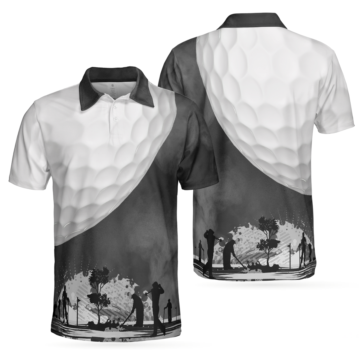 Golf Ball And Smoke Background Golf Polo Shirt, Smoke Golf Player Polo Shirt, Best Golf Shirt For Men