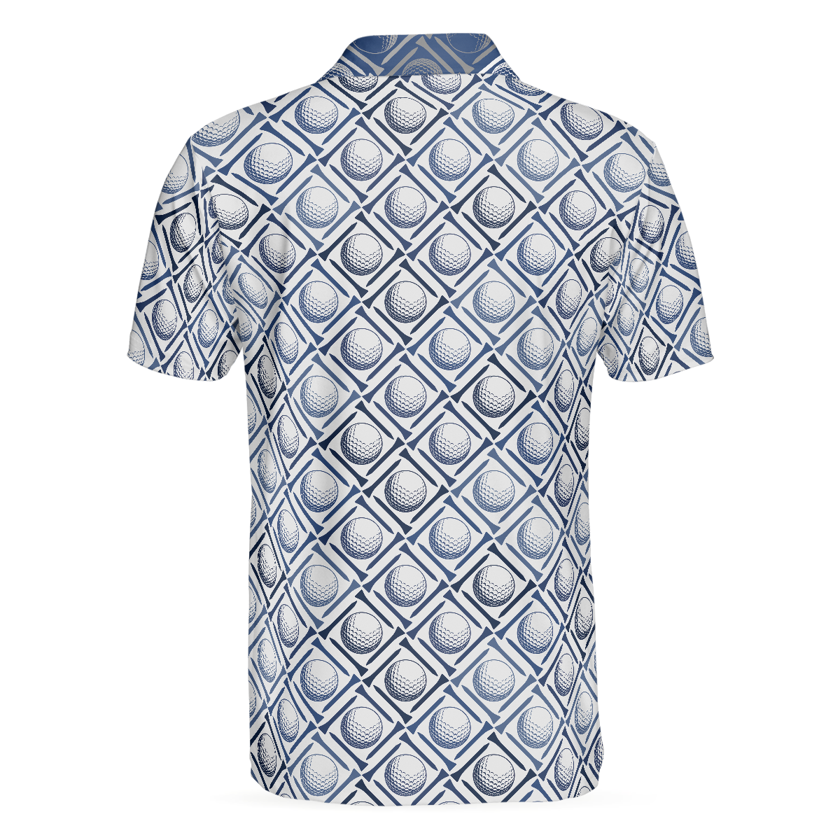 Alternative view of Golf Balls And Tees Seamless Golf Polo Shirt, Best Golf Shirt For Men, Cool Gift For Golfers