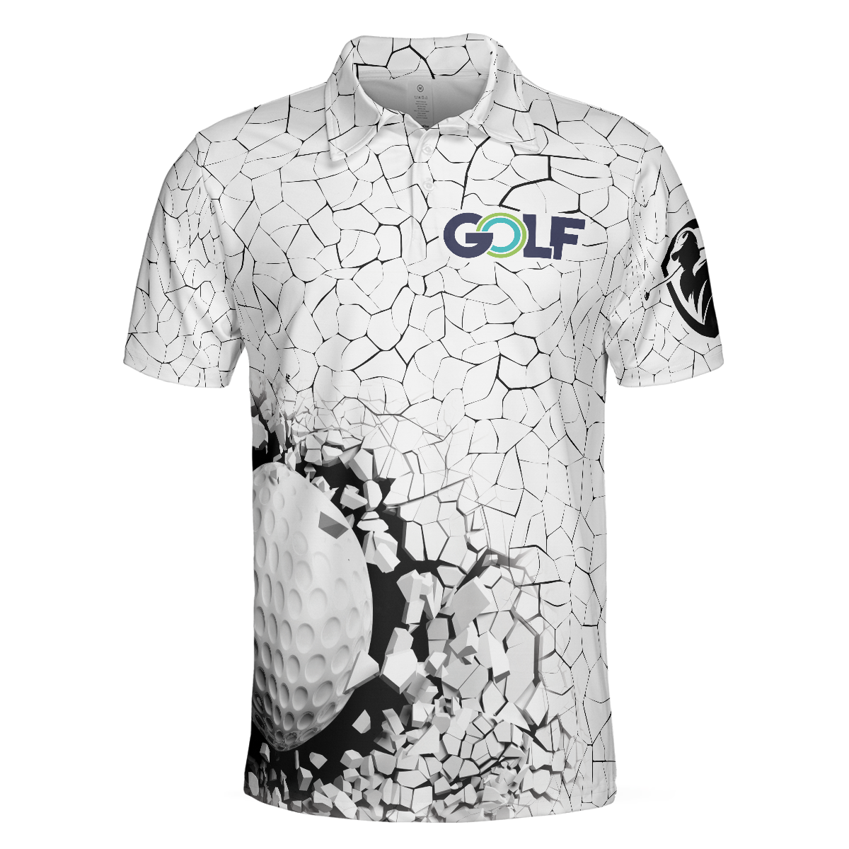 Alternative view of Golf Breaker Unique Design Golf Polo Shirt, Smart Golf Shirt For Men