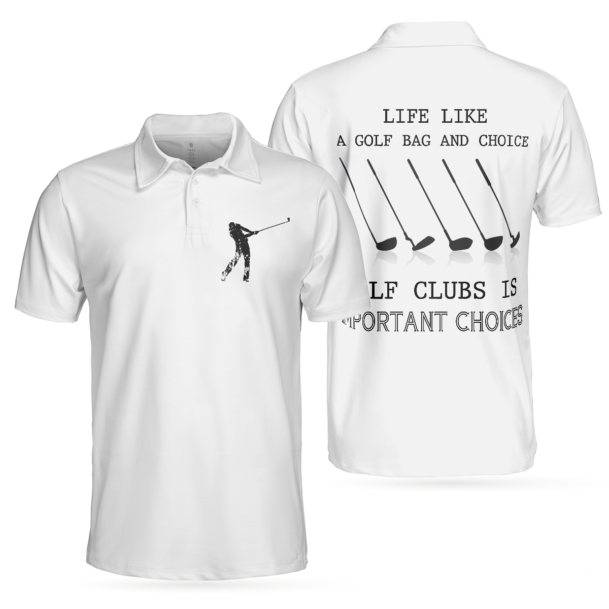 Golf Life Golf Club Is Important Choices Polo Shirt For Men, White Funny Golfing Polo Shirt