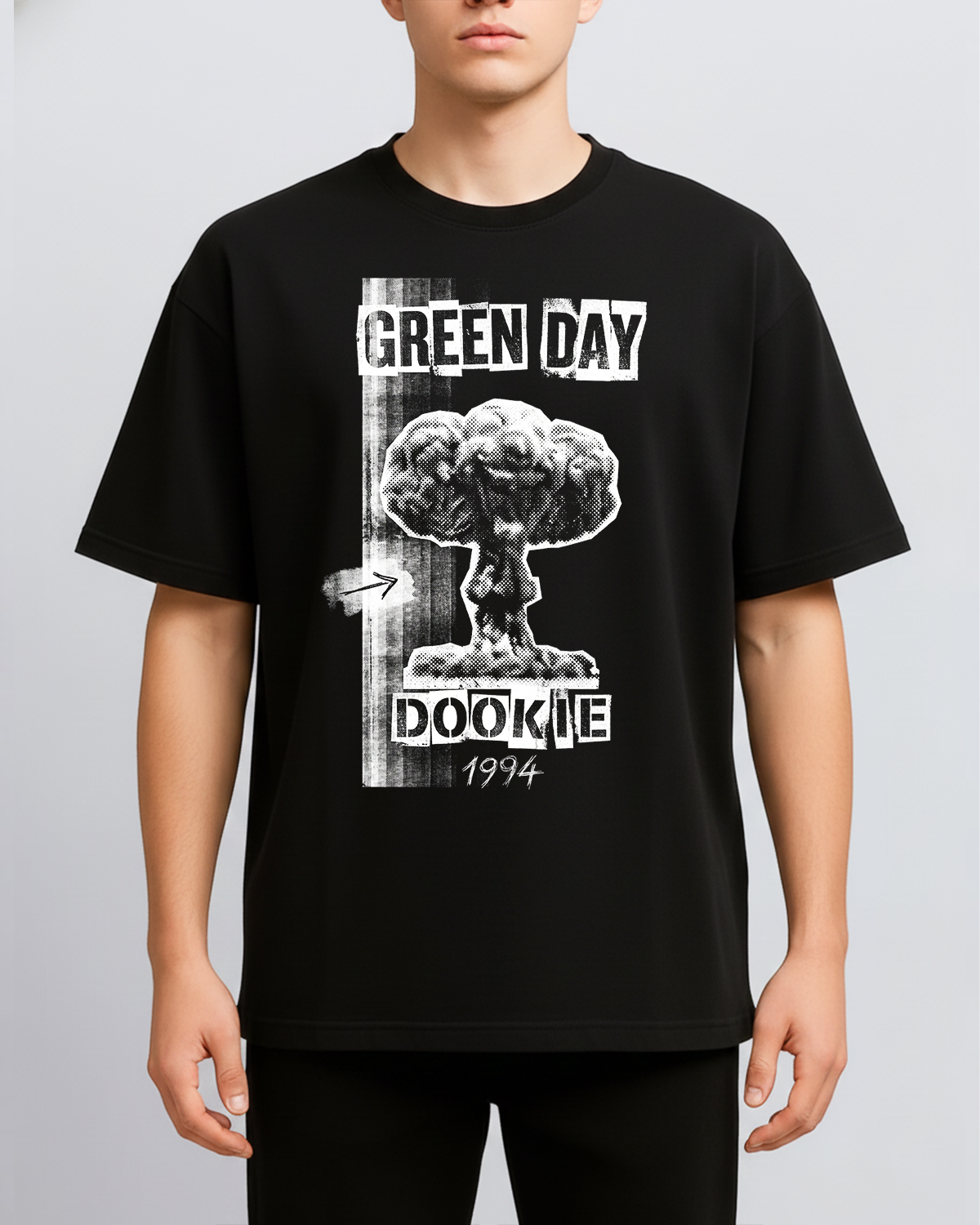 Alternative view of Green Day 1994 Era Vintage 90s Pop Punk Bootleg Washed Mushroom