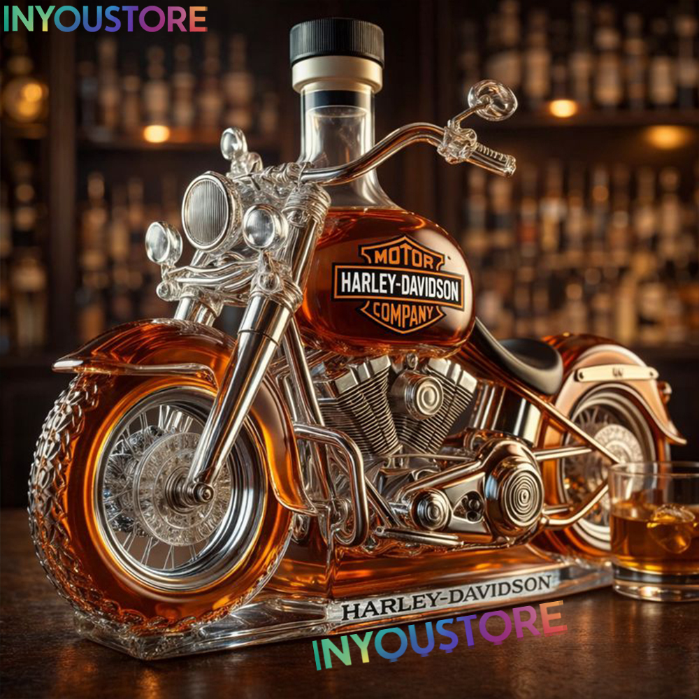 Harley-Davidson Motorcycle Shaped Whiskey Decanter Bottle (Copy)