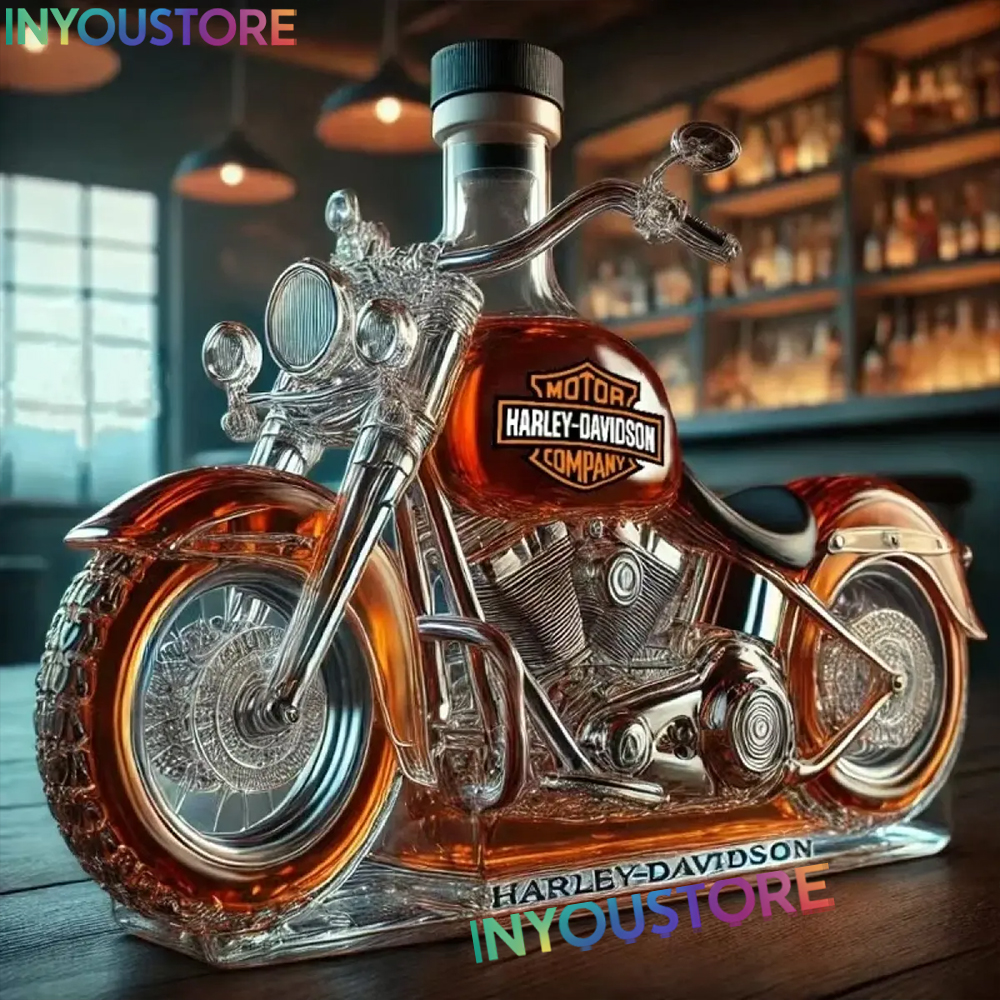Harley-Davidson Motorcycle Shaped Whiskey Decanter Bottle (Copy) - Image 3