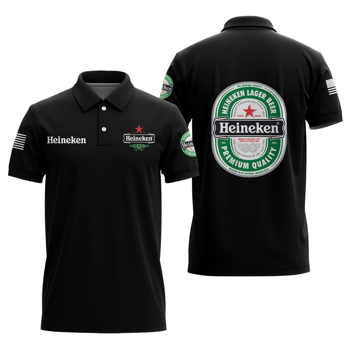 Heineken USA Flag Polo Shirt