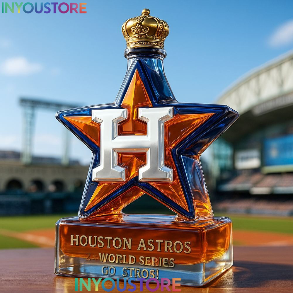 Houston Astros 2x World Series Whiskey Bottle