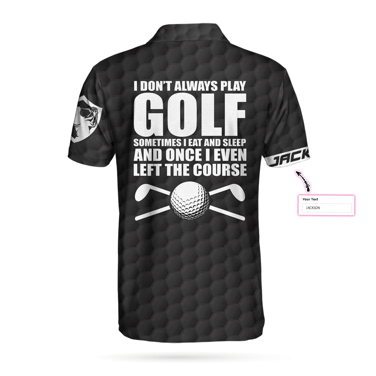 Alternative view of I Don't Always Play Golf Custom Polo Shirt, Personalized Golf American Flag Polo Shirt, Cool Golf Shirt For Men