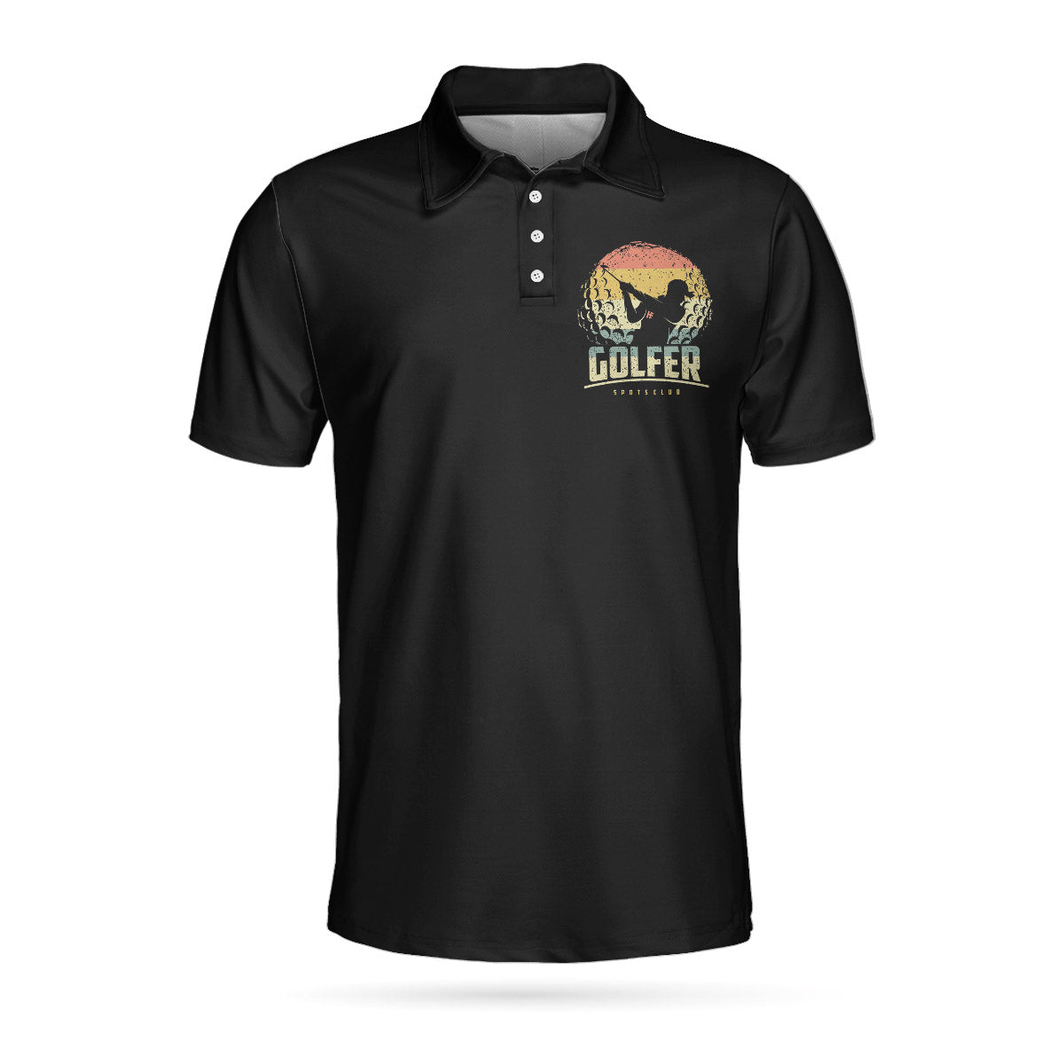 Alternative view of I Play Too Much Golf Polo Shirt, Vintage Palette Golf Ball Polo Shirt, Best Golf Shirt For Men