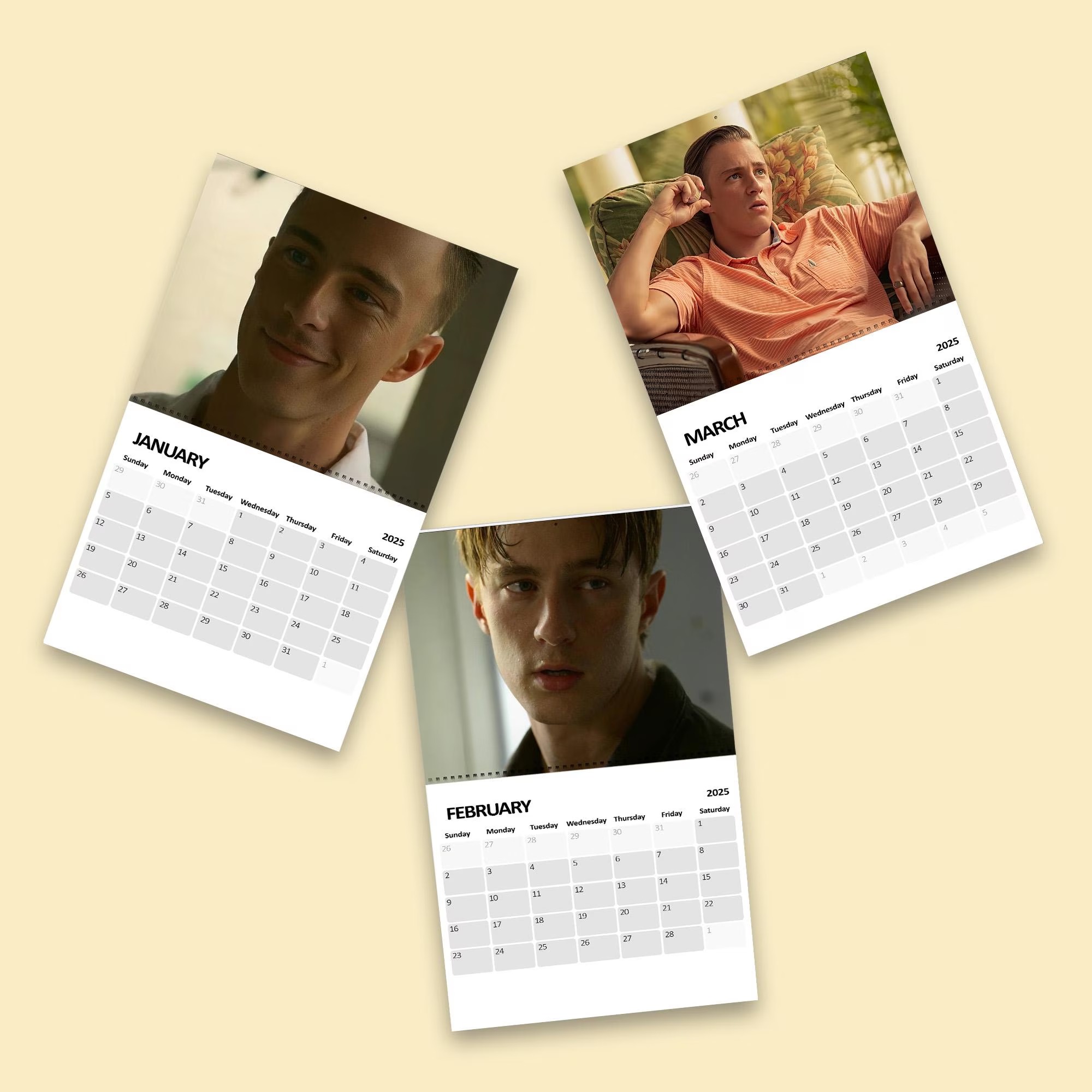 Rafe Cameron 2026 Calendar, Home Office Gift for Fans, Drew Starkey 2026 Wall Calendar, Celebrity Merch - Image 2